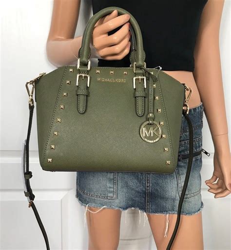 michael kors purse olive green|designer purses in olive green.